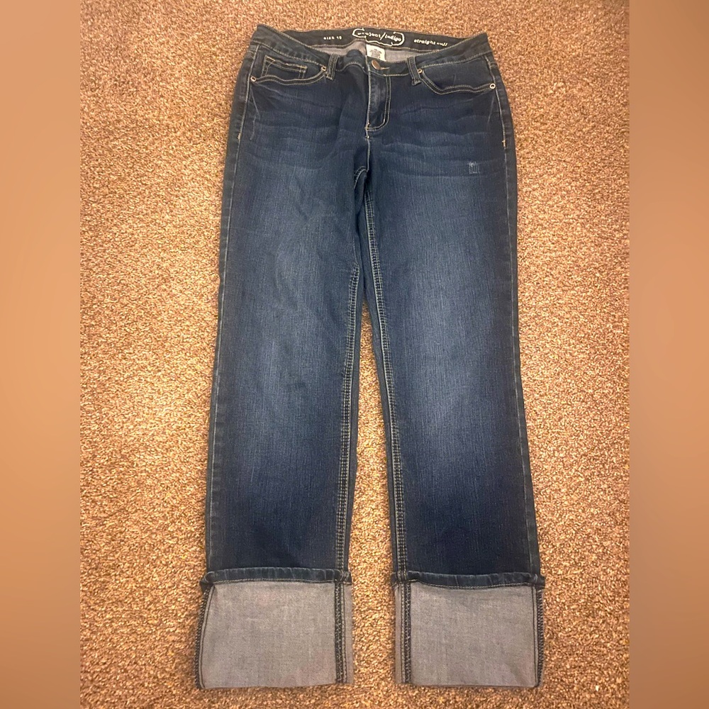 Project indigo straight cuff jeans Size 10